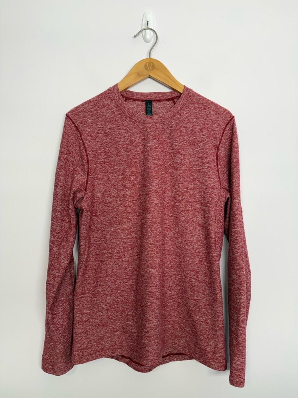 Lululemon Surge Warm Long Sleeve Heathered Dark Sport Red Size Small